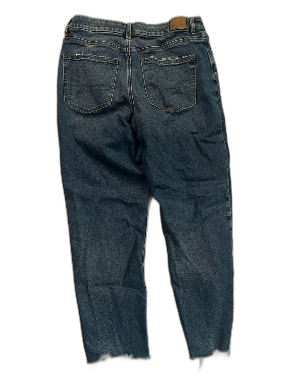 American Eagle Outfitters Dark Blue Cropped Straight Jeans - Picture 3 of 4